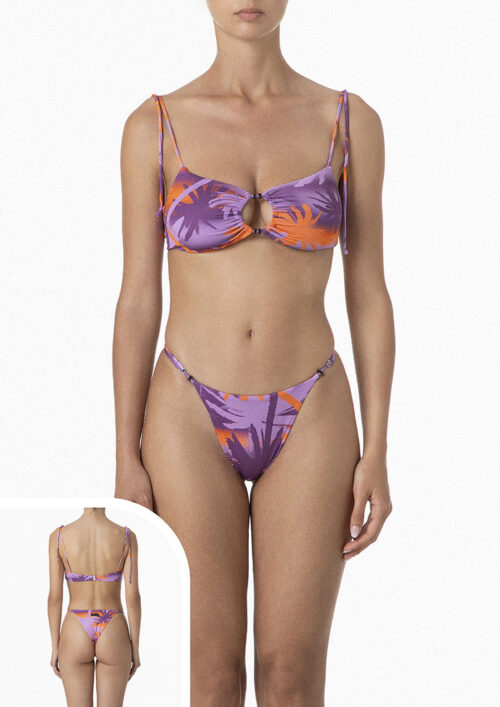 Bikini donna Me Fui fantasia con slip regolabile e perline