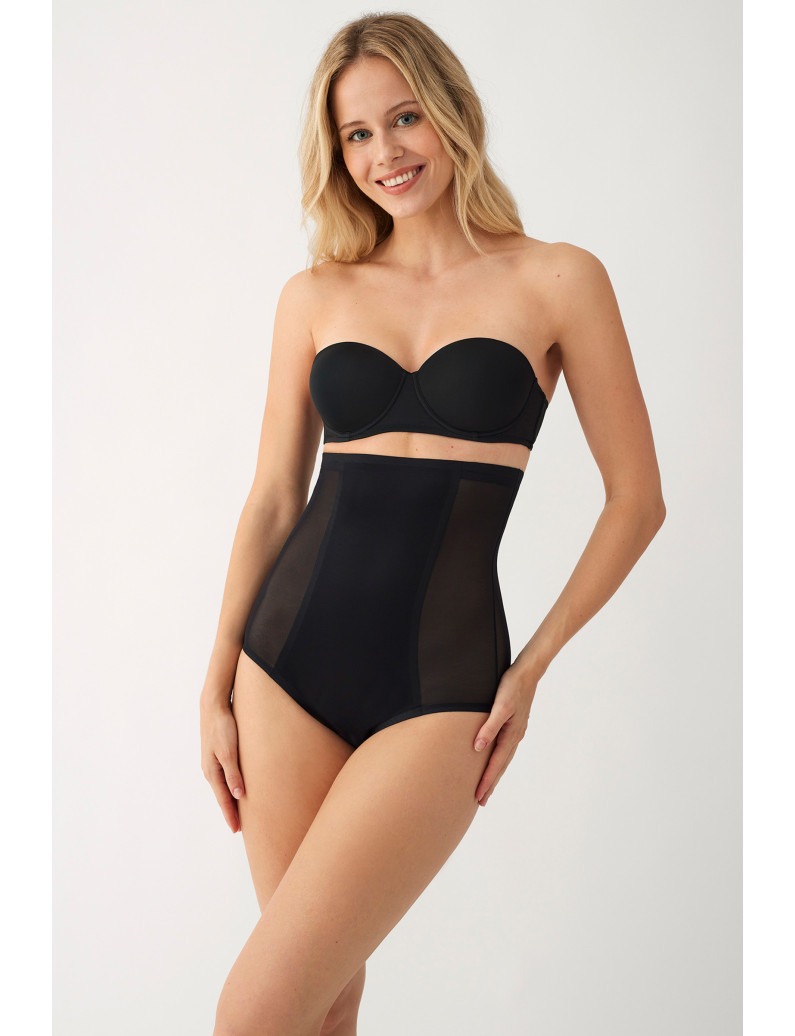 Slip Modellante a Vita Alta in Tessuto Control - immagine 2