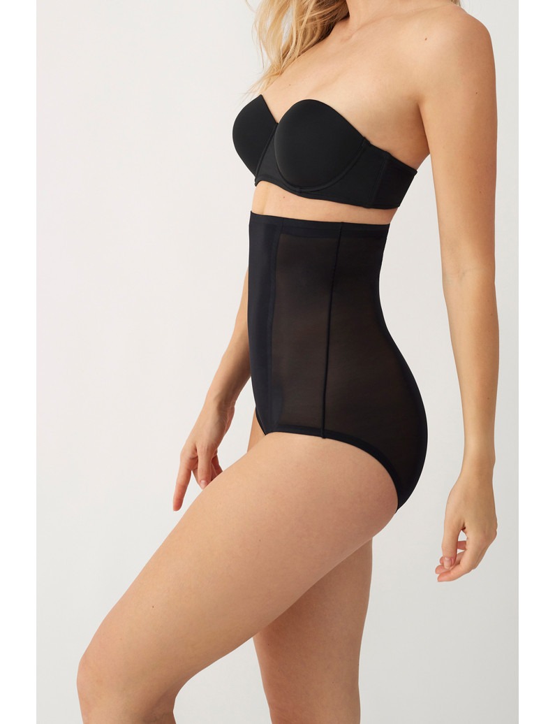 Slip Modellante a Vita Alta in Tessuto Control - immagine 3