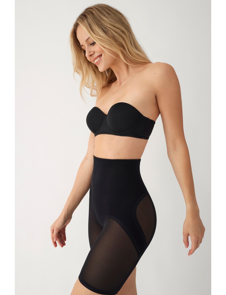 Slip Modellante a Pantaloncino in Tessuto Control con Effetto Push-Up Posteriore - immagine 5