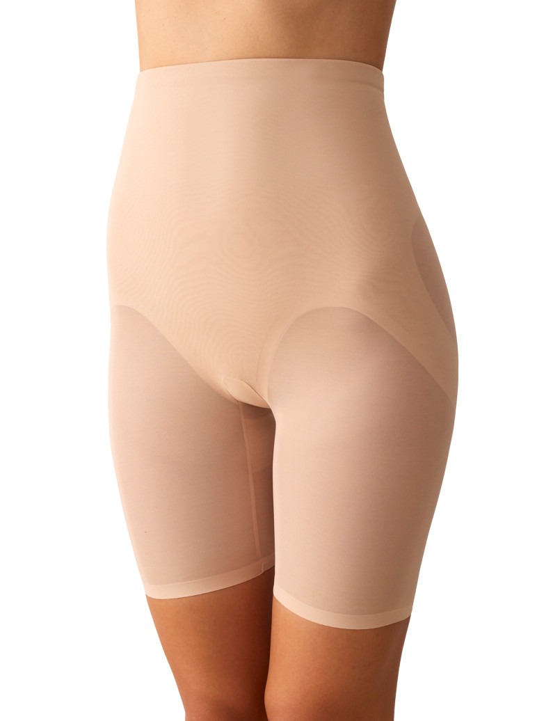 Slip modellante a pantaloncino in tessuto control con effetto push-up