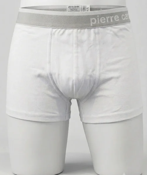 Boxer uomo Pierre Cardin in cotone elasticizzato bianco