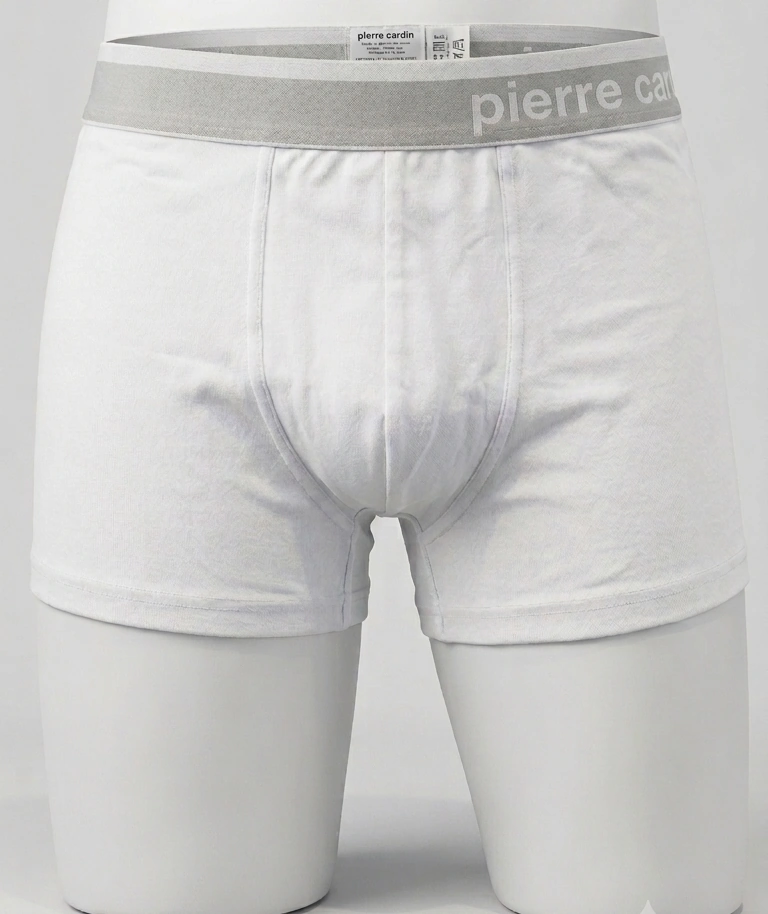 Boxer uomo Pierre Cardin in cotone elasticizzato bianco